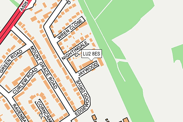 LU2 8ES map - OS OpenMap – Local (Ordnance Survey)