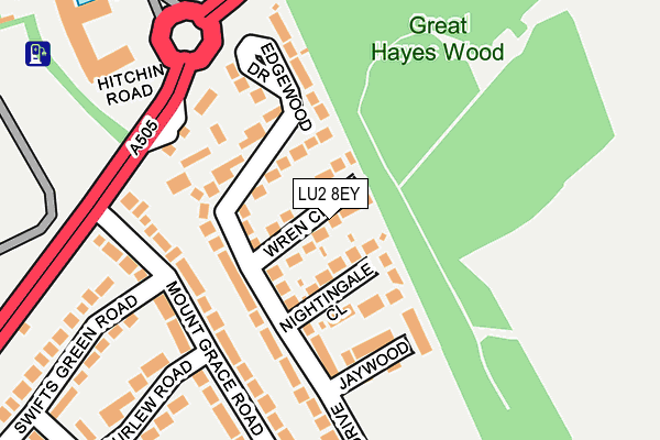 LU2 8EY map - OS OpenMap – Local (Ordnance Survey)