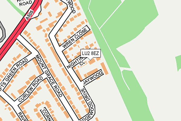 LU2 8EZ map - OS OpenMap – Local (Ordnance Survey)