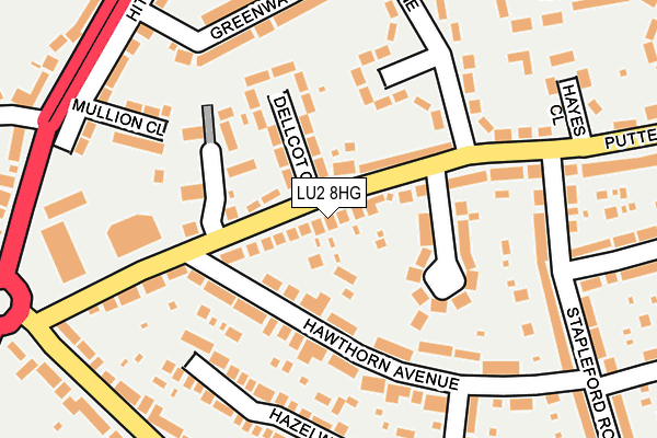 LU2 8HG map - OS OpenMap – Local (Ordnance Survey)