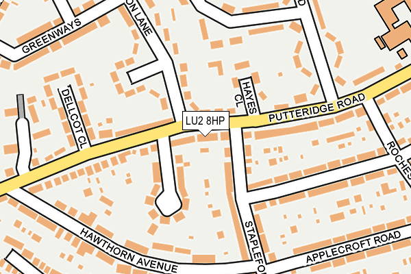LU2 8HP map - OS OpenMap – Local (Ordnance Survey)