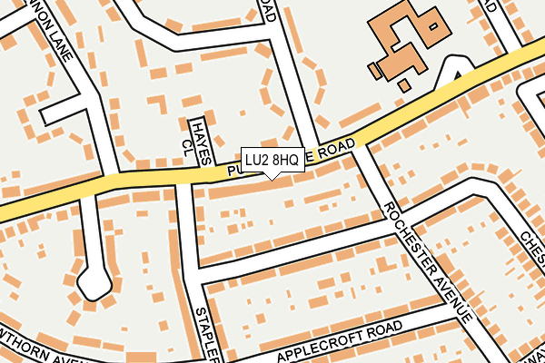 LU2 8HQ map - OS OpenMap – Local (Ordnance Survey)