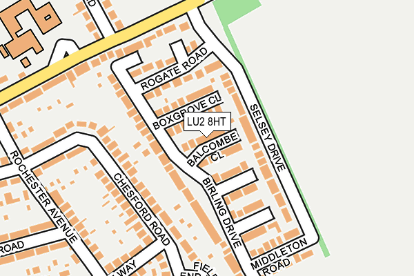 LU2 8HT map - OS OpenMap – Local (Ordnance Survey)