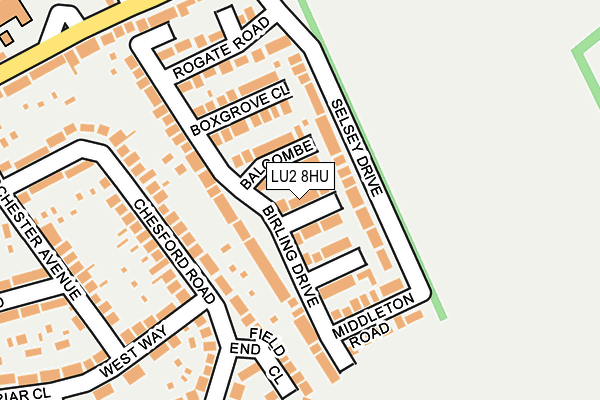 LU2 8HU map - OS OpenMap – Local (Ordnance Survey)