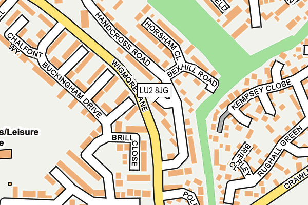 LU2 8JG map - OS OpenMap – Local (Ordnance Survey)