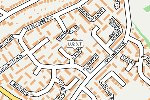 LU2 8JT map - OS OpenMap – Local (Ordnance Survey)