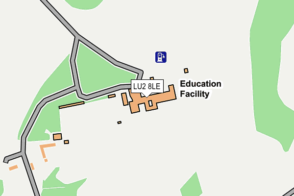 LU2 8LE map - OS OpenMap – Local (Ordnance Survey)