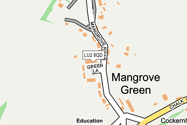 LU2 8QD map - OS OpenMap – Local (Ordnance Survey)