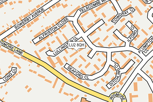 LU2 8QH map - OS OpenMap – Local (Ordnance Survey)