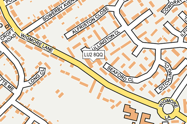 LU2 8QQ map - OS OpenMap – Local (Ordnance Survey)