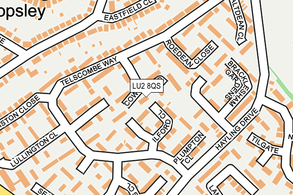 LU2 8QS map - OS OpenMap – Local (Ordnance Survey)