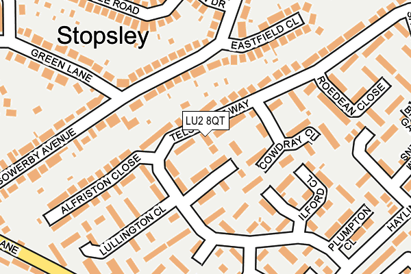 LU2 8QT map - OS OpenMap – Local (Ordnance Survey)