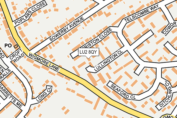 LU2 8QY map - OS OpenMap – Local (Ordnance Survey)