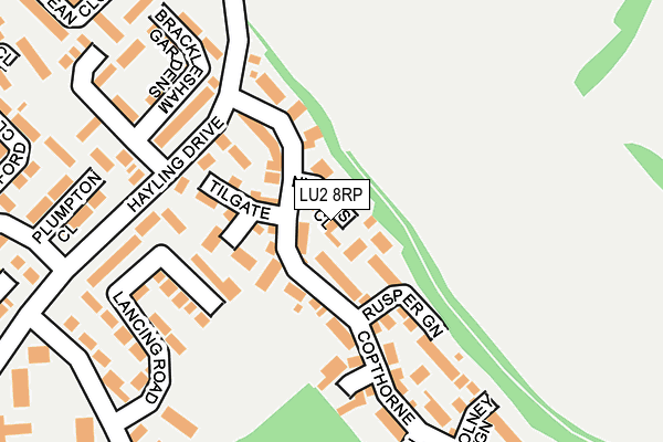 LU2 8RP map - OS OpenMap – Local (Ordnance Survey)