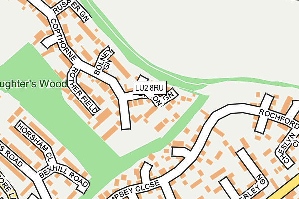 LU2 8RU map - OS OpenMap – Local (Ordnance Survey)