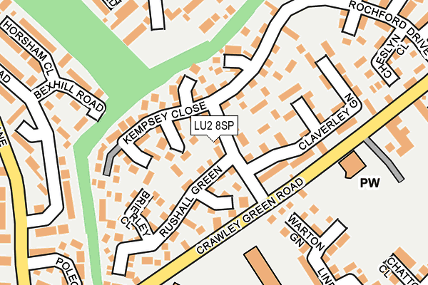 LU2 8SP map - OS OpenMap – Local (Ordnance Survey)