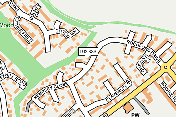 LU2 8SS map - OS OpenMap – Local (Ordnance Survey)