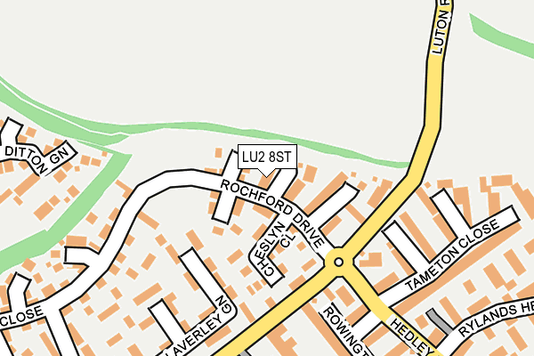 LU2 8ST map - OS OpenMap – Local (Ordnance Survey)