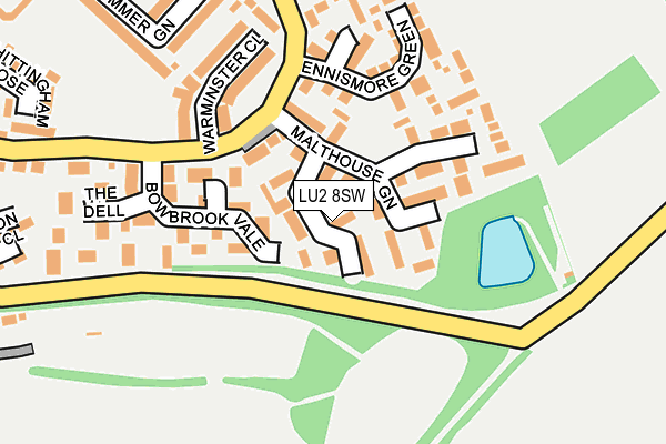 LU2 8SW map - OS OpenMap – Local (Ordnance Survey)