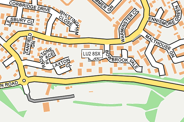 LU2 8SX map - OS OpenMap – Local (Ordnance Survey)