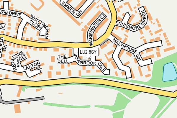 LU2 8SY map - OS OpenMap – Local (Ordnance Survey)