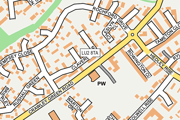 LU2 8TA map - OS OpenMap – Local (Ordnance Survey)