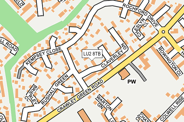 LU2 8TB map - OS OpenMap – Local (Ordnance Survey)