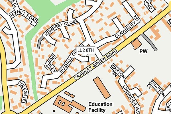 LU2 8TH map - OS OpenMap – Local (Ordnance Survey)