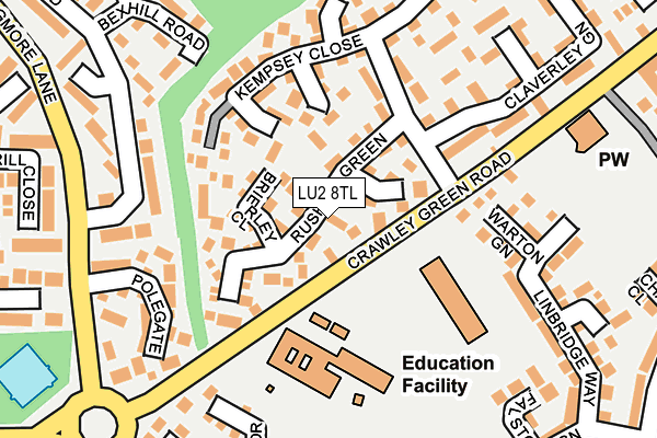 LU2 8TL map - OS OpenMap – Local (Ordnance Survey)