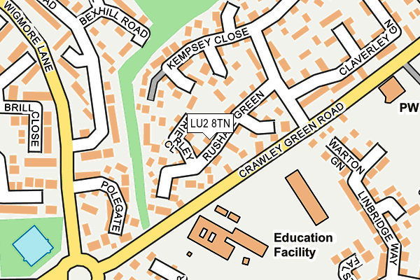 LU2 8TN map - OS OpenMap – Local (Ordnance Survey)
