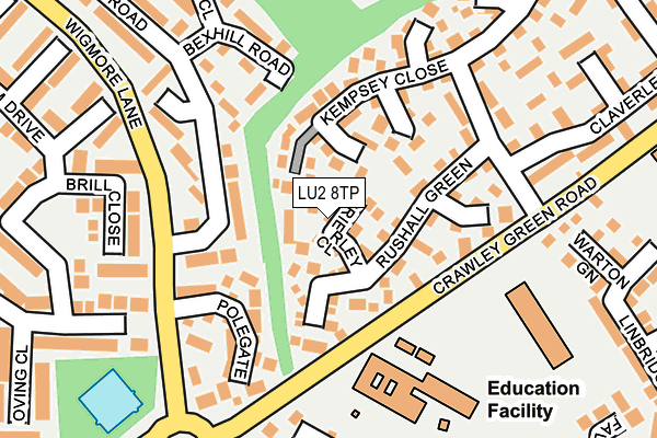 LU2 8TP map - OS OpenMap – Local (Ordnance Survey)