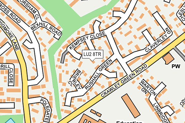 LU2 8TR map - OS OpenMap – Local (Ordnance Survey)