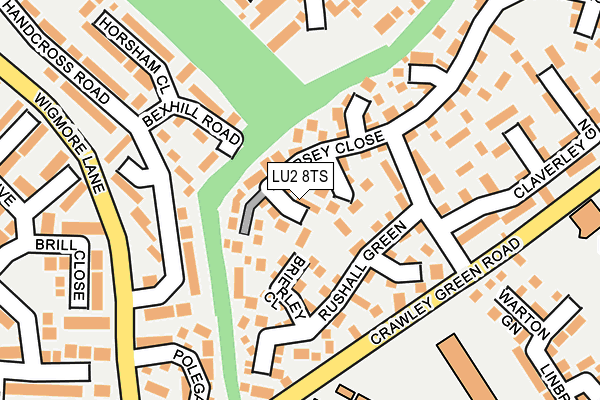 LU2 8TS map - OS OpenMap – Local (Ordnance Survey)
