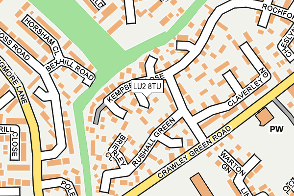 LU2 8TU map - OS OpenMap – Local (Ordnance Survey)