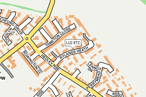 LU2 8TZ map - OS OpenMap – Local (Ordnance Survey)