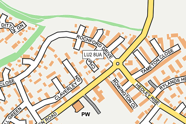 LU2 8UA map - OS OpenMap – Local (Ordnance Survey)