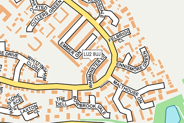 LU2 8UJ map - OS OpenMap – Local (Ordnance Survey)