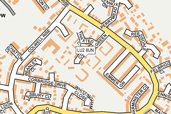 LU2 8UN map - OS OpenMap – Local (Ordnance Survey)