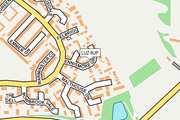 LU2 8UP map - OS OpenMap – Local (Ordnance Survey)