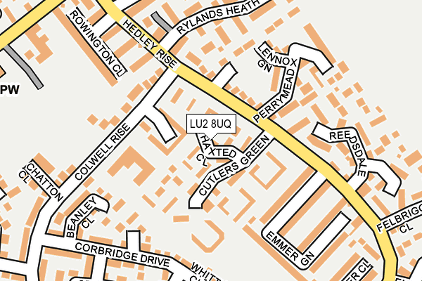 LU2 8UQ map - OS OpenMap – Local (Ordnance Survey)