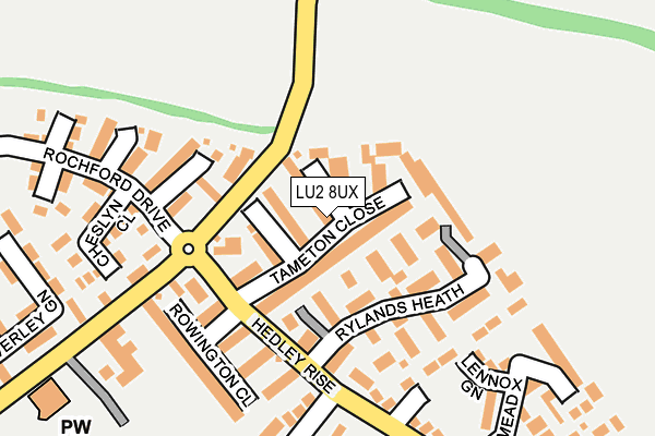 LU2 8UX map - OS OpenMap – Local (Ordnance Survey)