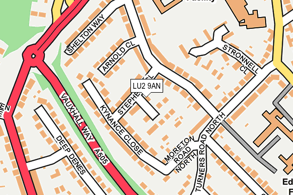 LU2 9AN map - OS OpenMap – Local (Ordnance Survey)