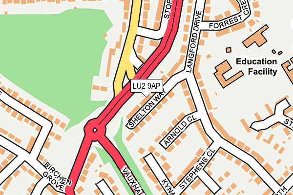 LU2 9AP map - OS OpenMap – Local (Ordnance Survey)