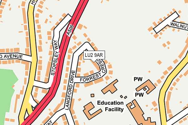 LU2 9AR map - OS OpenMap – Local (Ordnance Survey)