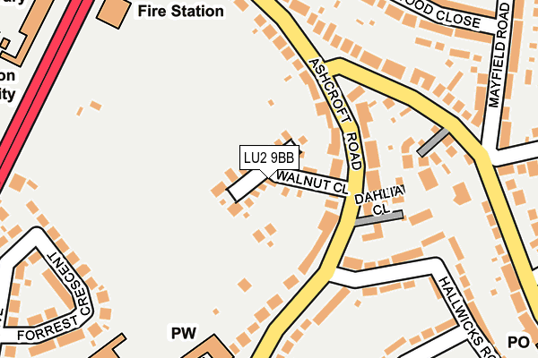 Map of E&F ESTATES LTD. at local scale