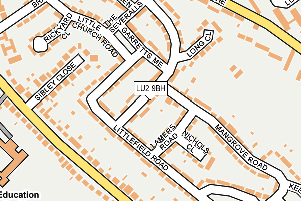 LU2 9BH map - OS OpenMap – Local (Ordnance Survey)