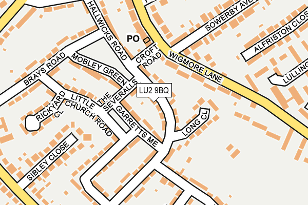 LU2 9BQ map - OS OpenMap – Local (Ordnance Survey)