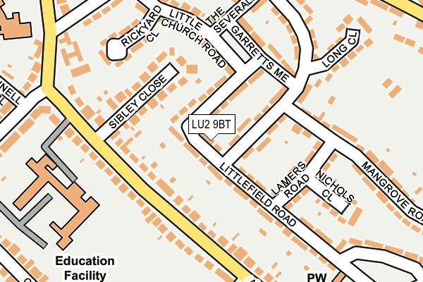 LU2 9BT map - OS OpenMap – Local (Ordnance Survey)