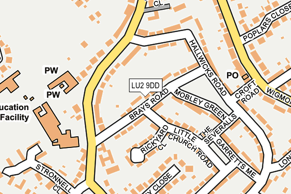 LU2 9DD map - OS OpenMap – Local (Ordnance Survey)