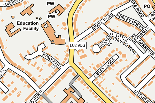 LU2 9DG map - OS OpenMap – Local (Ordnance Survey)